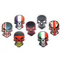 D21 할리데이비슨 스컬 해골 모양 엠블럼 스티커 뱃지, 유니온잭