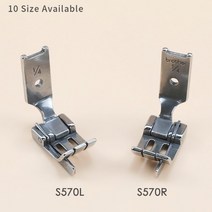 홈트레킹 런닝머신 JUKI 515 Brother 842 트윈 바늘 재봉틀 액세서리 부품 브래지어 용 S570 오른쪽 및 왼, 03 S570L 3-16_02 0.2cm