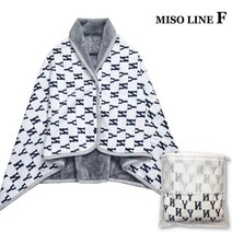 미소라인F 똑딱이 망토 담요 + 고급파우치 무릎담요 극세사담요 플란넬담요