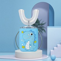 가성비어린이용 U 모양 전동 칫솔 충전식 실리콘 치과 클리너 만화 360 ° 음파, 10 2-6year toothbrush