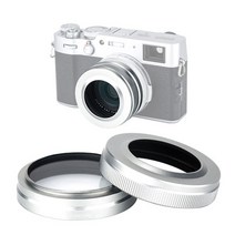 JJC F-WX100V 후지 X100 시리즈 필터렌즈후드 SET실버