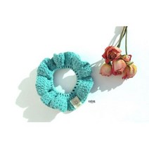 핸드메이드 컬러풀 뜨개 곱창밴드 니트 스크런치 코바늘 곱창밴드 뜨개 헤어슈슈 곱창끈 니트곱창끈