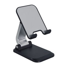 홍운 Q7스마트폰 태블릿PC 거치대 접이식 각도조절 거치대, 블랙