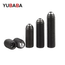 나사 너트 합금강 볼 포인트 육각 소켓 스프링 볼 플런저 그럽 포인트 고정 나사 블랙, 07 M6(5PCS)_07 20mm