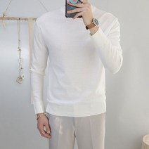 로코비전 남자 스킨 캐시미어 라운드 니트 정장 셔츠 스웨터