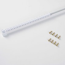 밀리무드 저소음 전착 화이트 길이조절 암막 커튼레일 (일반레일/이중레일), 이중 커튼레일-화이트