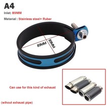 머플러 오토바이 배기 탈출 클램프 탄소 섬유 행거 브래킷 90mm 100mm 120mm for yoshimura for akrapovics for sc for tbr, 에이4