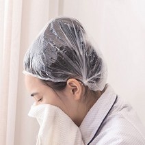 투명 방수 비닐캡 다용도 미용 헤어커버 샤워캡 100P 투명(100매입), 20개