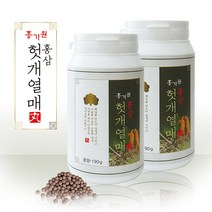 홍가원 헛개나무 환 헛개열매 헛개나무열매 즙 차 가루 홍삼분말 헛개수 국내산 효능 190g, 2개