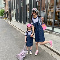 멜빵 청원피스 가족 커플룩 엄마 맘 딸 원피스 시밀러룩 여아 66
