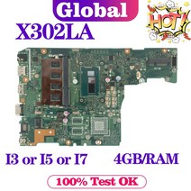 KEFU F302LA 메인 보드 F302LJ X302LJ X302LA P302LA P302LJ 노트북 마더 보드 I3 I5 I7 4 세대/5 세대 CPU 4GB/RAM UMA/V, I7-5500U UMA 4GB