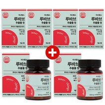 이너띵스 루바브 추출물 치커리 뿌리 백수오 비타민 D K 르바브 라폰티신, 4+2병, 60정