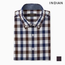 [INDIAN] 깅엄체크 반팔 셔츠__MITNSWM3301