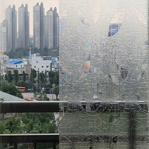 현대시트 무점착 반투명 암막 유리 창문 시트지, 오리엔탈