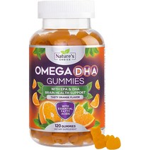 오메가 3 피쉬 오일 구미 맛있는 오렌지 맛 - 초강력 EPA ampamp DHA 오메가-3 지방산 천연 뇌 및 관절 지원 남성용 비타민 여성 구미젤리 120개, [02] 120개(1팩)