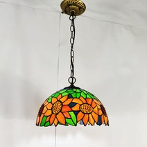 장미벌새 아트레스토랑 스탠드 샹들리에 거실 컬러 글라스 구미 전원풍정티, 옵션02