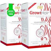 [캐로플] GrowtHair 단백질 성장 비타민 60일 뒤로 여성 및 신장 남성 독점 포뮬러 Anagain 누 비오틴 B 섬유 남성용 탈모를 위한 배낭 연안쪽