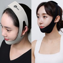 얼굴 붓기 빼는법 안면 비대칭 교정 장치 사각턱 주걱턱 이중턱 턱 브이 라인 교정기 마사지 리프팅 밴드, 더블 갸르미(베이지/레드)