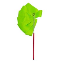 리듬체조슈즈 다채로운 체육관 리본 댄스 리본 리듬 아트 체조 ​​발레 스 트리머 체육관, 초록, 4미터