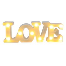 GHSHOP Led 네온 사인 조명 조명 레크리에이션 게임 룸 어린이 침실 파티 발렌타인 선물에 대 한 배터리 구동 램프 장식, ABS 플라스틱, 하얀색