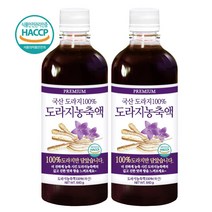 푸른들판 국산 순수 진한 생 도라지 농축액 원액 진액 액기스 100% 백도라지 뿌리 엑기스 액상 차 무설탕 무가당 베이스 해썹 인증, 2개, 640g