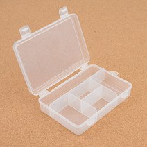 5칸 악세사리 비즈 네일재료 걸이형 반투명 다용도 정리함 케이스 수납함 칸막이 휴대용, 1개