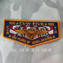 CVN-73 USN 네이비 100 년 플랩 해군 항공 수 놓은 패치 휘장, 한개옵션0