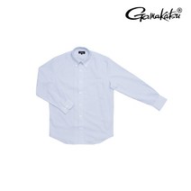 가마가츠 지퍼셔츠 GM-3285 라이트블루X스트라이프, LL사이즈-959197