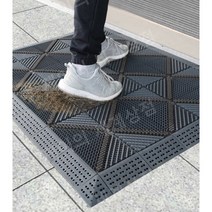야업소용 바닥 매트 출입구 출입문 흙 먼지 털기, 120cmx150cm, 그레이+블루