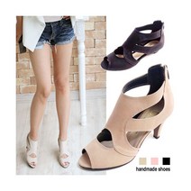 [조이아] 하이퀄리티 루니 스트랩 샌들 부드러운 곡선 실루엣 로우힐3cm 하이힐7cm