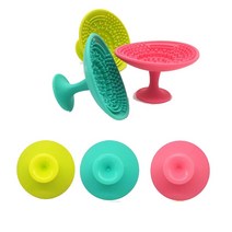 메이크업 화장솔 브러쉬 세척 판 클리닝 브러시 클린 매트 패드 파운데이션 스크러버 보드 실리콘 클리너 젤 청소 핸드 툴, 초록