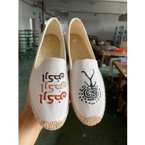 에스파듀 여름슬립온 샌들 개성 패션 새로운 스타일의 플랫 슈즈 개성 자수 미끄럼 방지