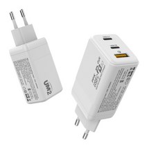 유엠투 65W GAN PD 3포트 소형 멀티 충전기 GANPD65W3, 블랙, 1개