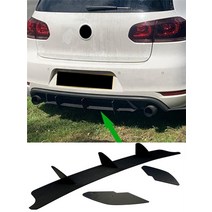 폭스바겐 골프 6 세대 vii mk6 gti r20 abs 매트 블랙 리어 범퍼 립 디퓨저 스포일러 3pcs