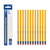 스테들러 STAEDTLER 옐로우 연필 134 (HB 2B) (1다스 12자루), HB, 1개