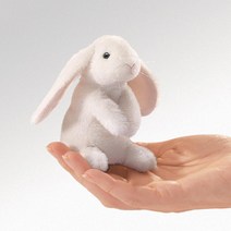 고급손가락 크림토끼 인형극 손가락인형, 1개