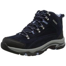 Skechers 여성용 릴렉스 핏 트레고 알파인 트레일 하이킹 부츠 네이비/라이트 블루 8.5 스케쳐스
