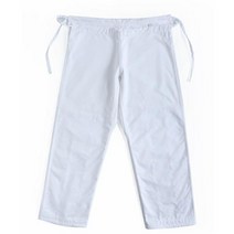 주짓수 도복 유도 기용 바지 파란색 흰색 면 소재, WHITE+140cm