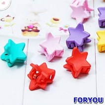 ForU15 반려동물 문펫 별집게 5색 쌍 세트 헤어핀 20개 강아지장난감 애견하네스, 문펫 별집게 20개 1판