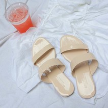 발편한 투스트랩 말랑 쿠션 에나멜 슬리퍼 안젤라 1cm