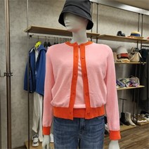 베네통 NC11 라운드 니트 가디건 컬러배색 니트 가디건 bakc05211