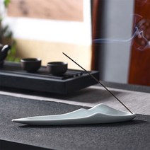 데코리타 인센스 스틱 인센스콘 백플로우 홀더 받침대, 화이트
