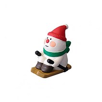 스키 곰 인형 둥근 가장자리 합성 수지 곰 스키 스마스 선물 장식 인형 집에 대한 미니 눈사람 마이크로 장식품
