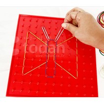 [대진교육] 양면 지오보드 11핀 대 고무줄 포함, 백색(미색)(원형핀)