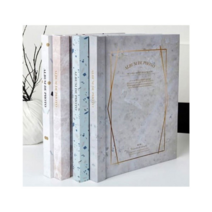 오너클랜 미니사진앨범 포켓 양장 1P 튼튼한 스크랩 포토 앨범, 그레이