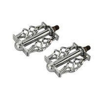 Lowrider 트위스트 페달 W케이지 12인치 크롬. 자전거 비치 크루저 헬퍼 리무진 스트레치 바이크