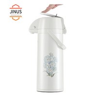 JINUS 대용량 코끼리보온병 마호병 크리스마스 연말 겨울 라면 끓이는 보온병 압착 버튼형, 2.5L-제비꽃 프레스바