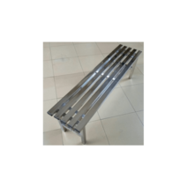 야외 스테인리스 벤치 실내 의자 병원 카페 헬스장, 길이100x폭35x높이45cm - 202 스텐