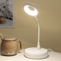 테이블 램프 USB 인라인 휴대용 기숙사 침대 옆 눈 보호 접기 학습 독서 야간 책상, 02 White