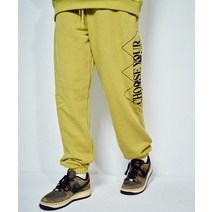 슬로우애시드 다이아 자수 와이드 조거 맨투맨팬츠 바지 하의 올리브그린 DIA EMBROIDERY WIDE JOGGER SWEATPANTS 올리브 그린